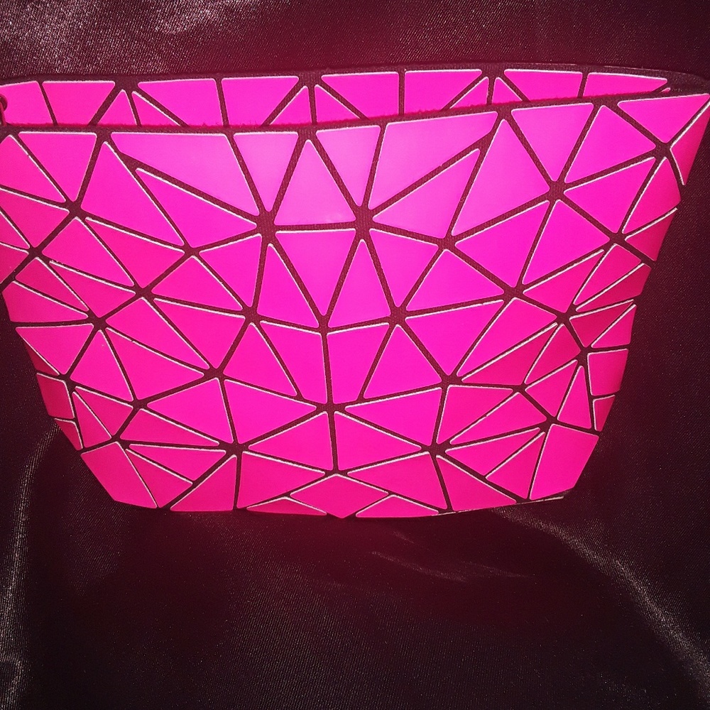 Neon pink clutch